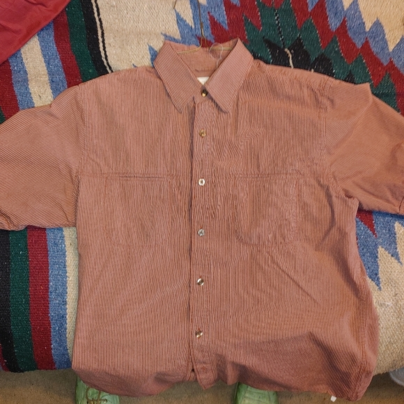 Mens Short Sleeves Striped Dockers button down - Picture 1 of 2